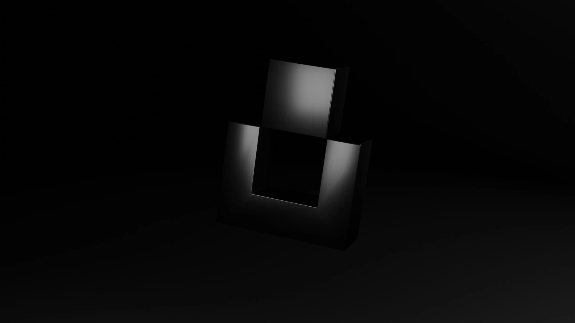 The Fluur icon rendered in 3D on black