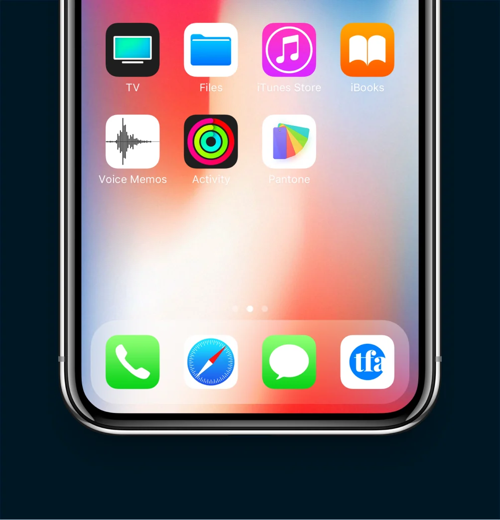 TFA Hub app icon on a phone home screen