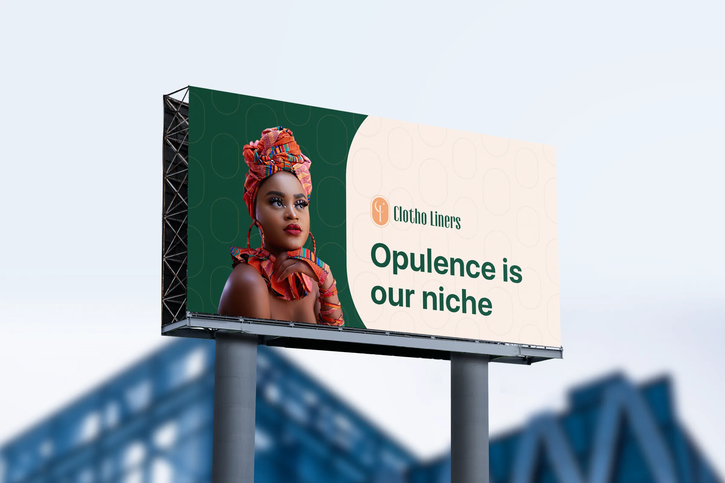 Clotho Liners billboard: Opulence is our niche