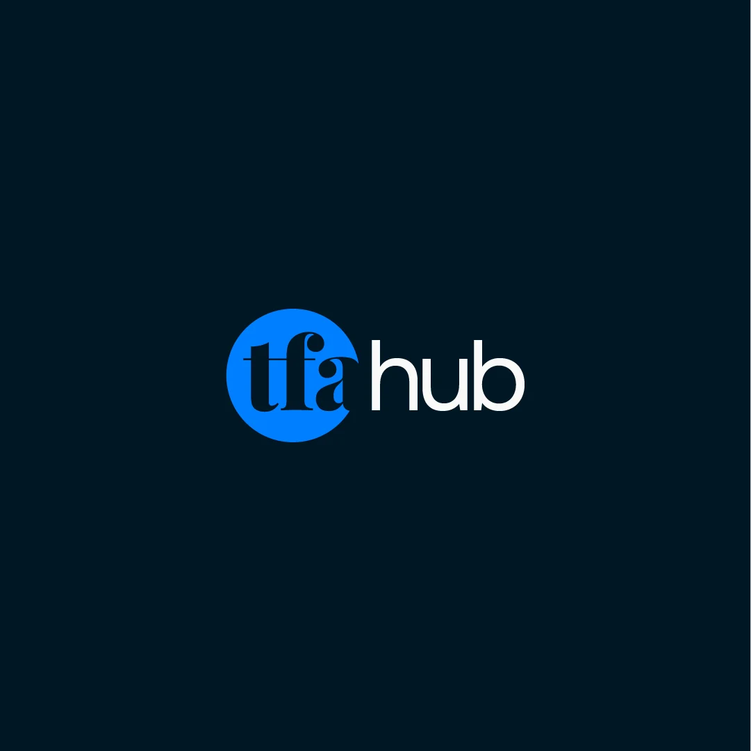TFA Hub logo on Midnight Blue