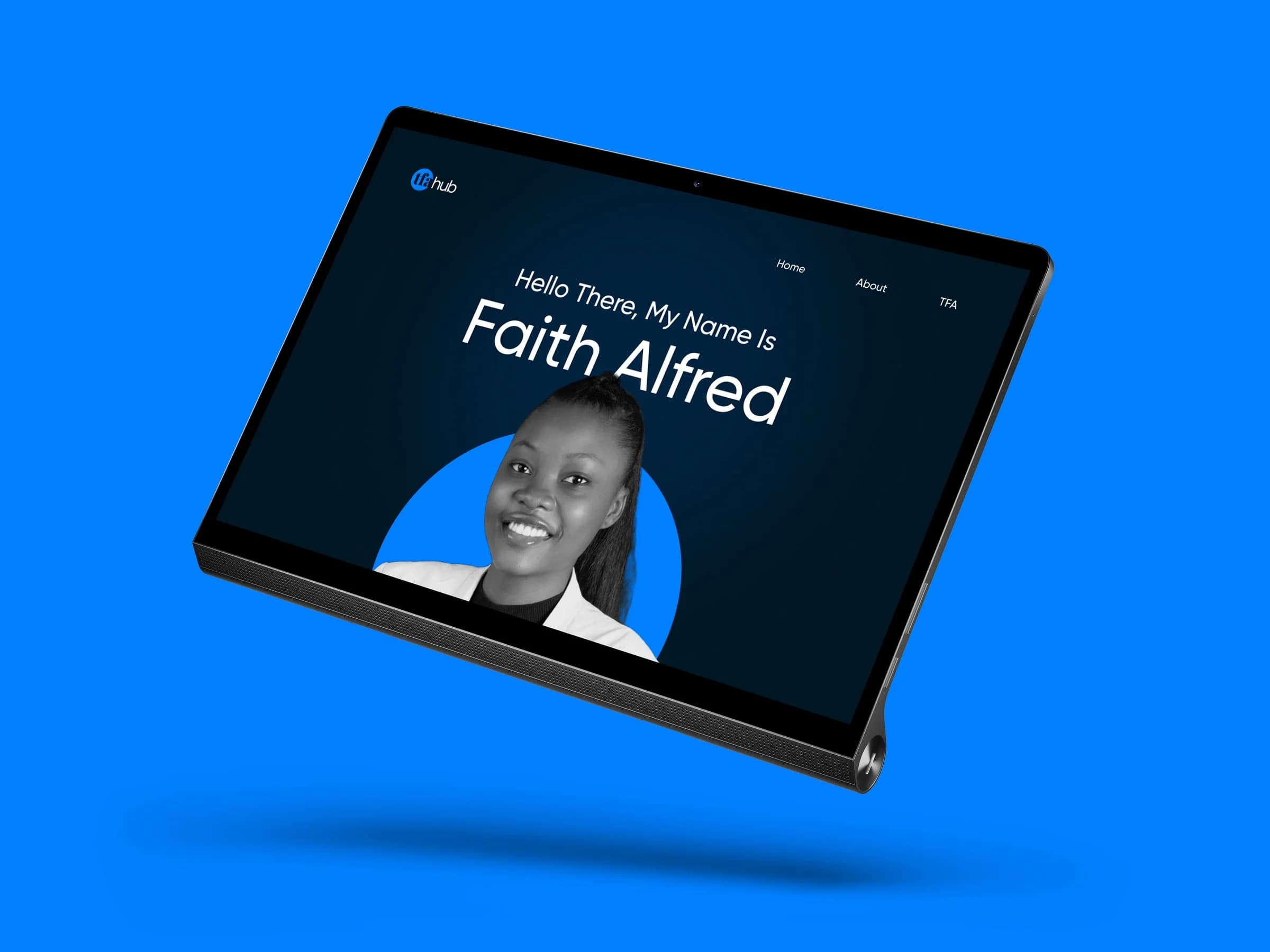 TFA Hub website on a tablet
