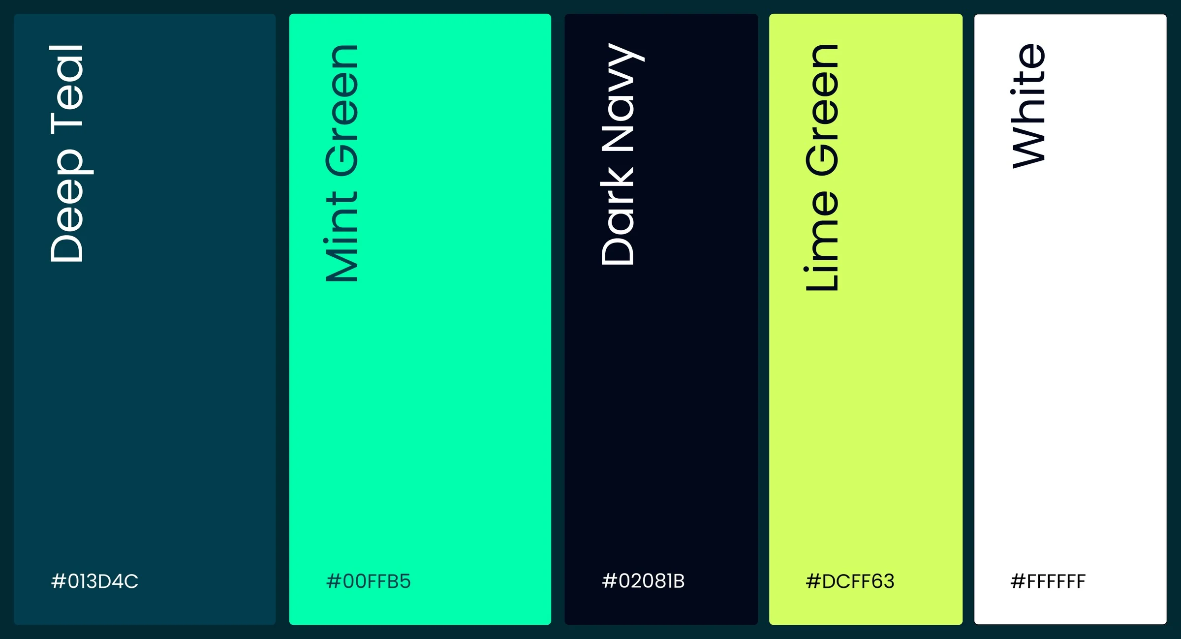 ThinkGrowth colours: Deep Teal, Mint Green, Dark Navy, Lime Green and White