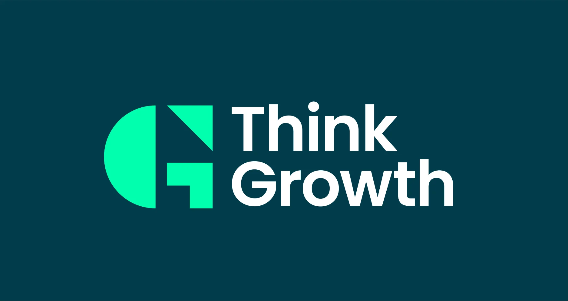 The ThinkGrowth logo in Mint Green on Deep Teal
