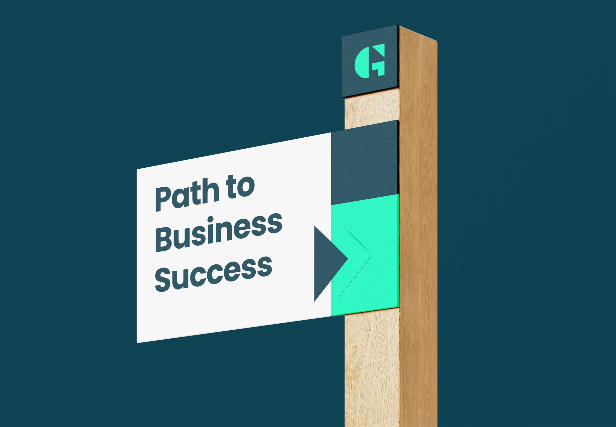 ThinkGrowth wayfinding sign: Path to business success