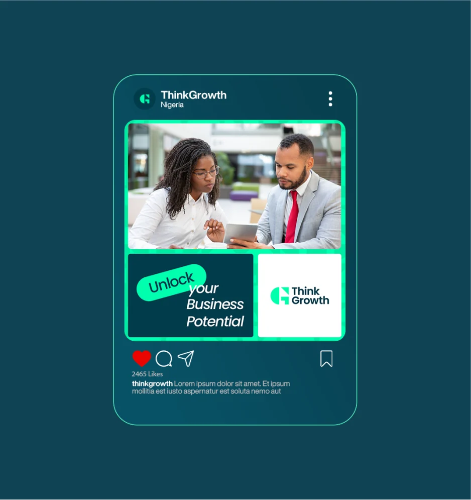 ThinkGrowth social post on Deep Teal