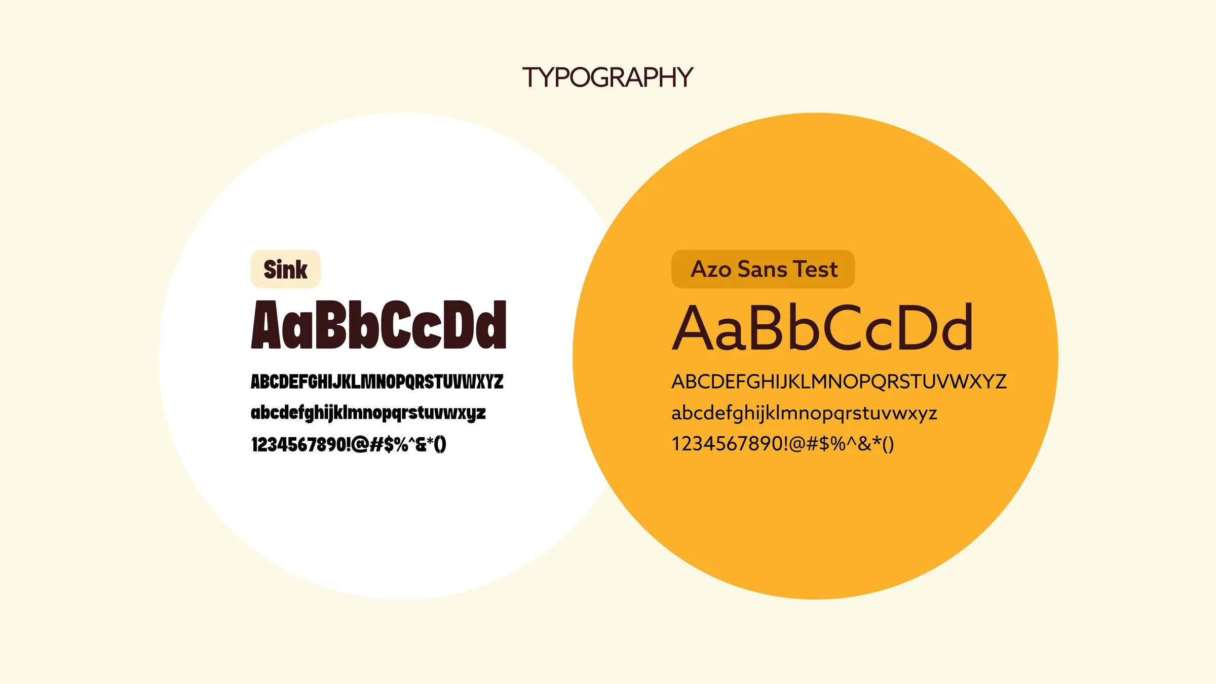Tiana Bakes typography: Sink and Azo Sans